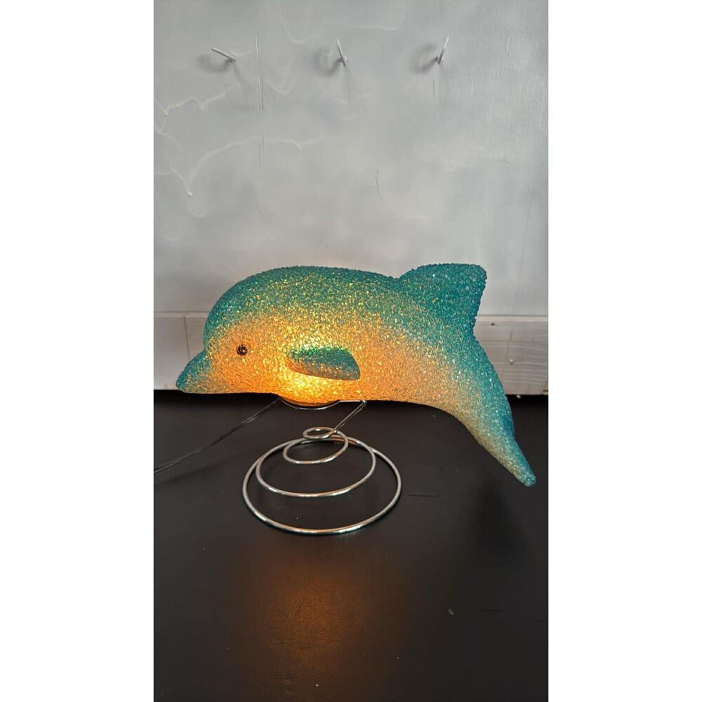 Vintage Melted Popcorn Blue Light Night Light WORKS - Picture 2 of 6